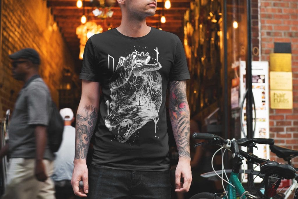 Unser T-Shirt zum Thema - A Wolf in my heart - weiss