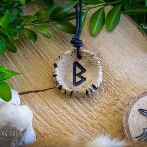 Runenkette Berkano natur schwarz