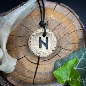 Runenkette - Hagalz schwarz weiss