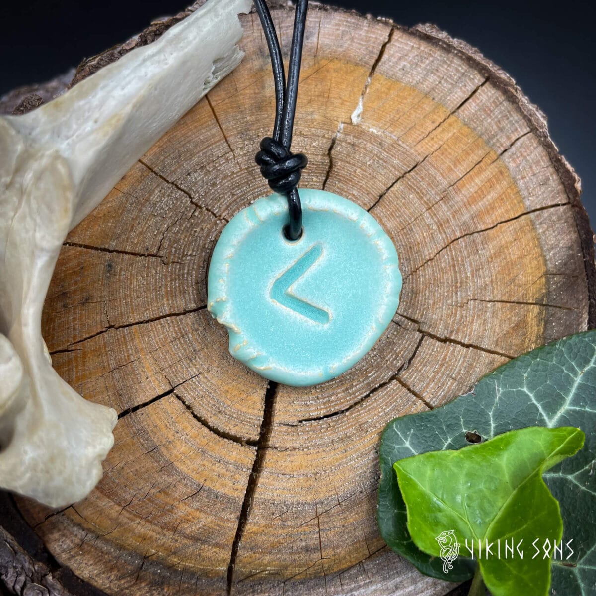 Runenkette Kenaz tรผrkis