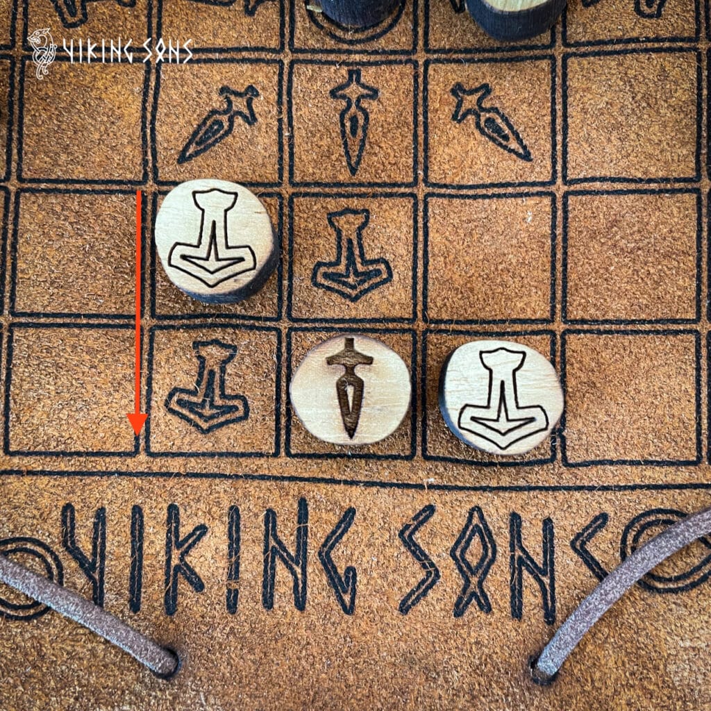 Hnefatafl - Belagerer schlägt Verteidiger 1