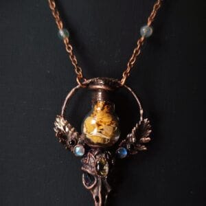 Hugin & Munin Aroma Halskette mit Kräuter Phiole