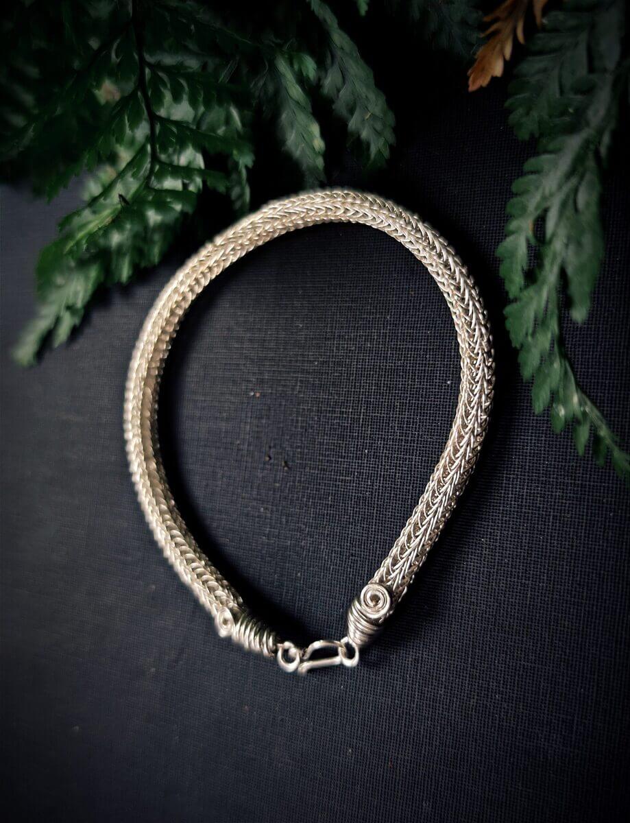 Silber Viking knit Armreif โ Bild 5