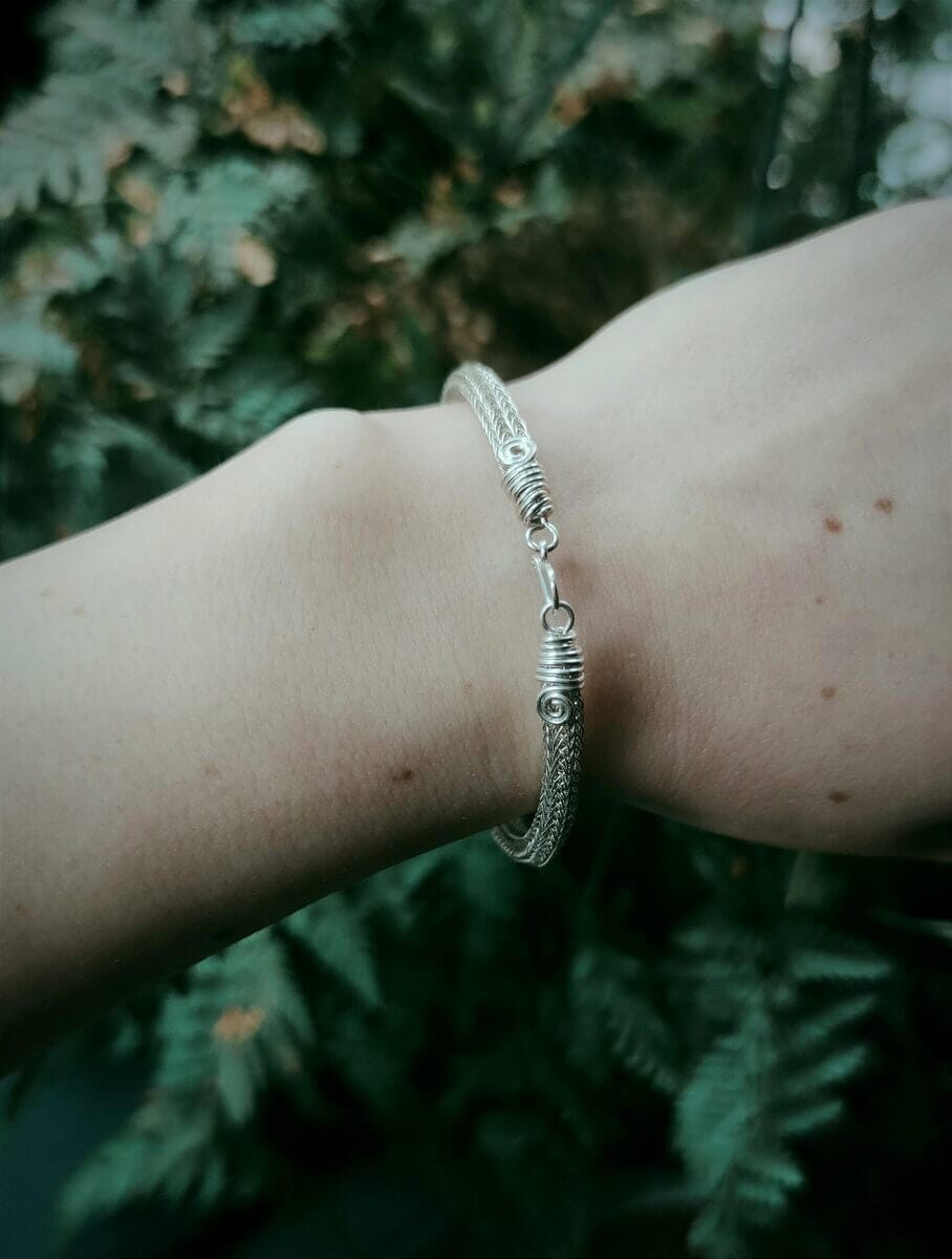 Silber Viking knit Armreif โ Bild 2