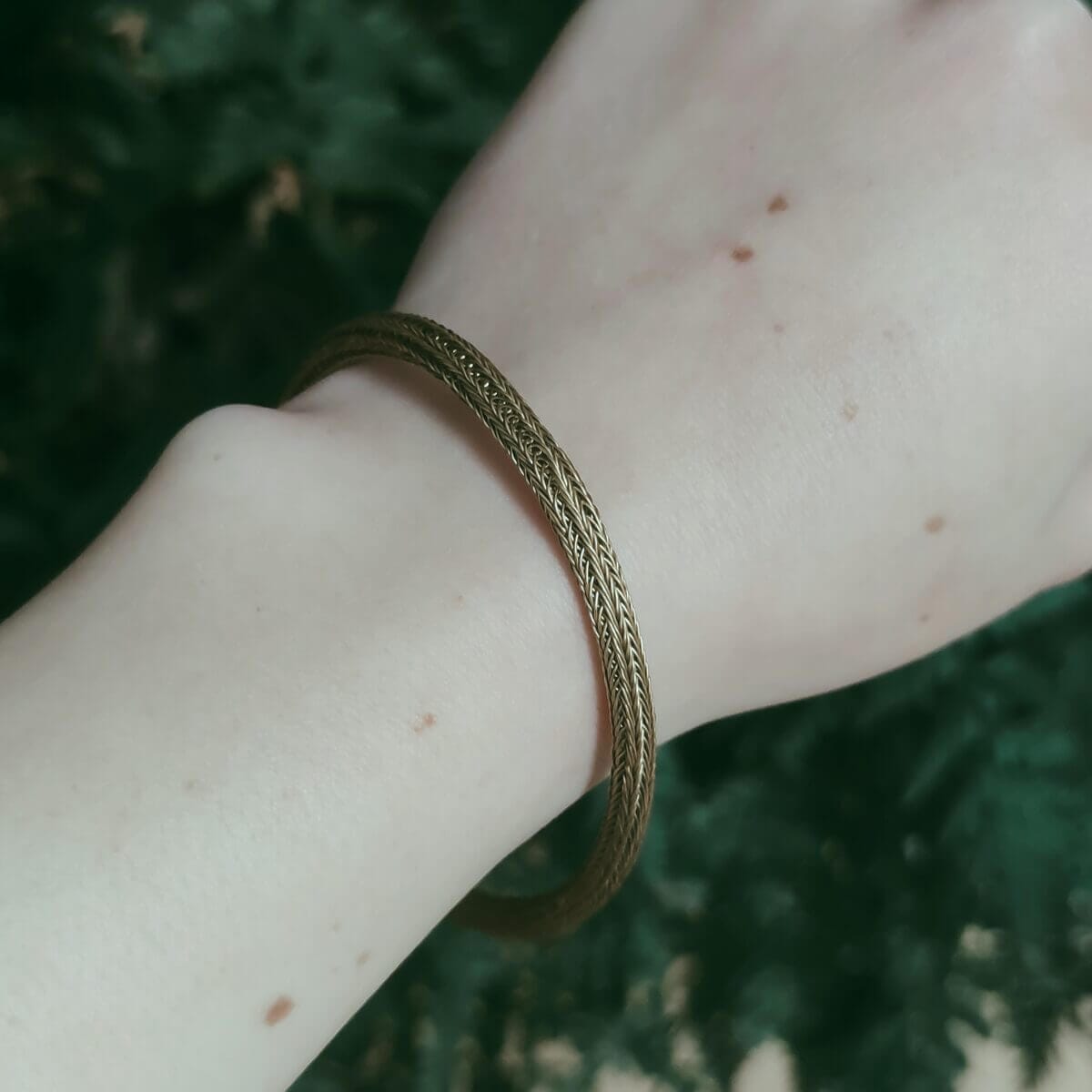 Viking knit Messing Armreif โ Bild 4