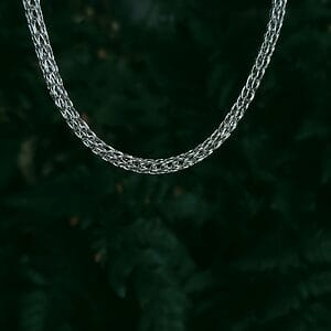 Versilberte Viking knit Halskette