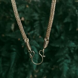 Viking knit Messing Halskette mit U-Haken