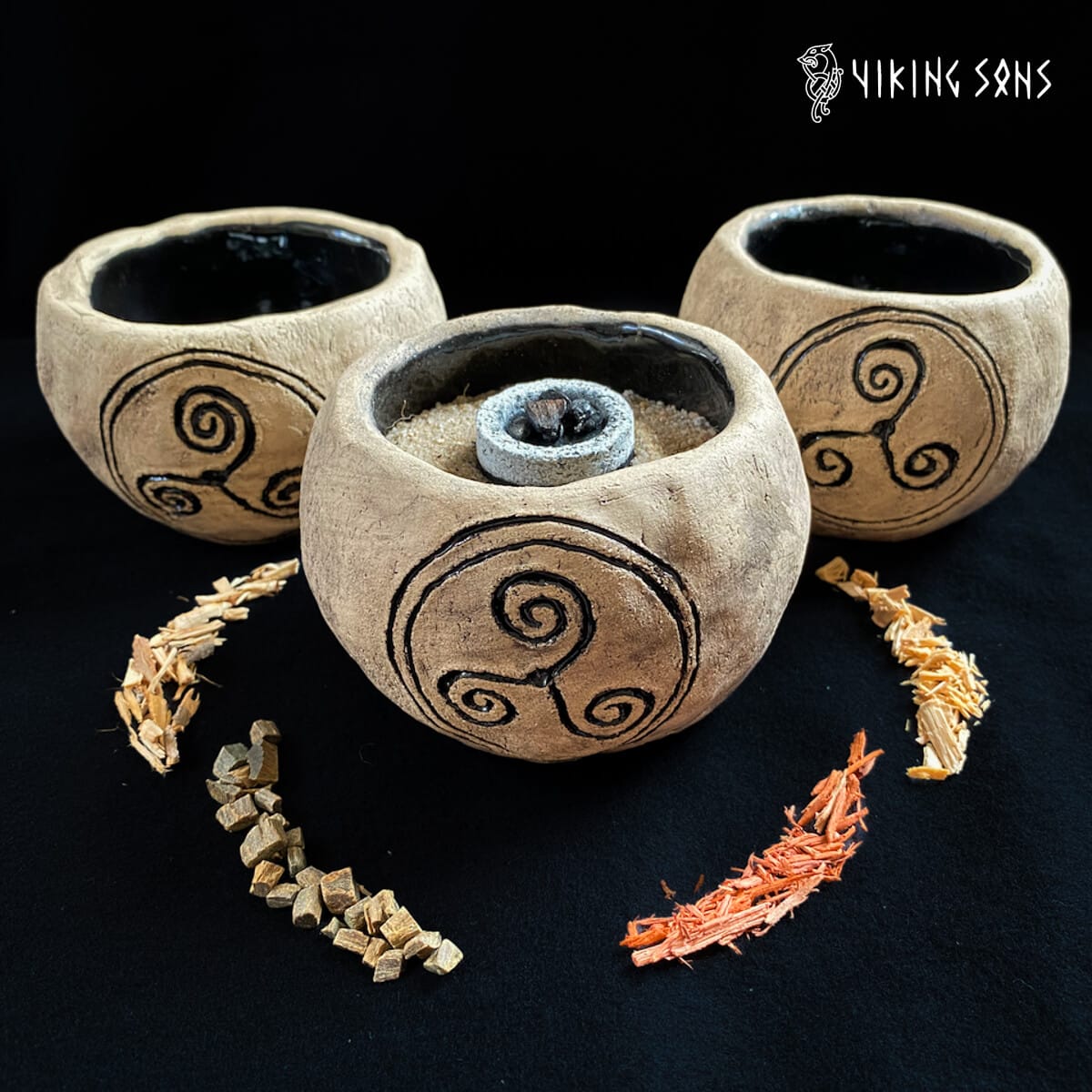 Räucherschale mit Triskele 2