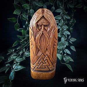 Handgeschnitzte Götterfigur - Allvater Odin