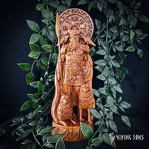 goetterfigur holz odin