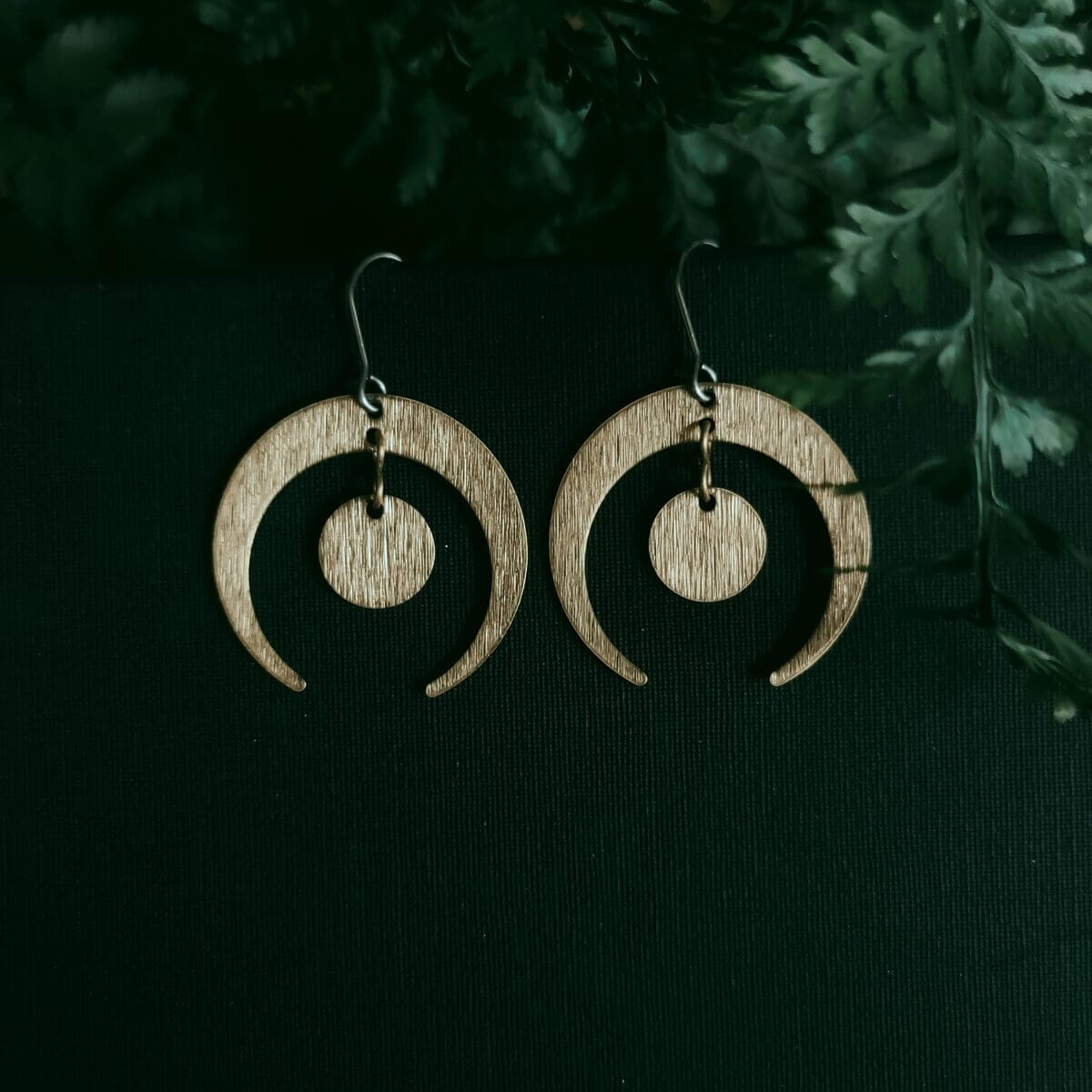 Halbmond Hängeohrringe – Bild 3