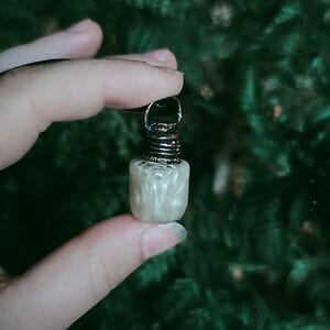 Zaubertrankfläschchen Halskette weiß