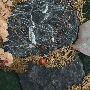 Layering Halskette mit rotem Jaspis